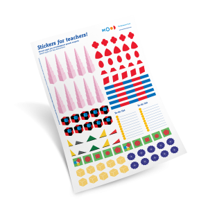 A collection of stickers inspired by Montessori materials. For teachers and parents: stickers designed as tools to organise daily work and support children’s discoveries.